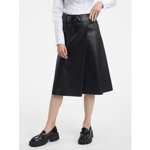 Orsay Women's Black Faux Leather Skirt - Women's