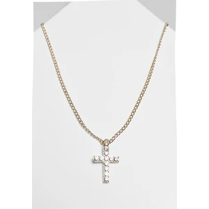 Gold necklace with diamond cross