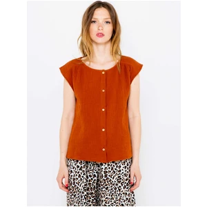 Orange blouse CAMAIEU - Women