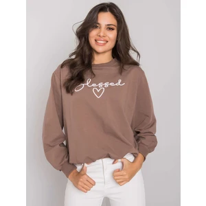 RUE PARIS Brown women's hooded sweatshirt