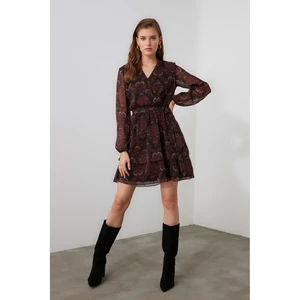 Trendyol Burgundy Belt Dress