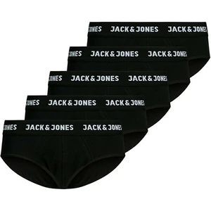 Jack&Jones 5 PACK - pánske slipy JACSOLID 12175102 Black L