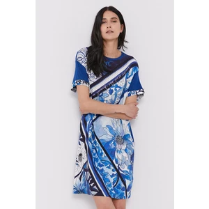 Blue Floral Dress Desigual Vest Solimar - Women