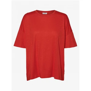 Red Loose Basic T-Shirt Noisy May Mathilde - Women