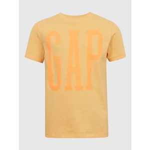 Detské bavlnené tričko GAP oranžová farba, s potlačou