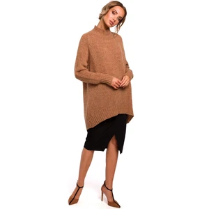 Made Of Emotion Woman's Pullover M468 Camel