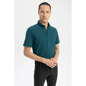 DEFACTO Slim Fit Polo Neck Short Sleeve Cotton T-Shirt