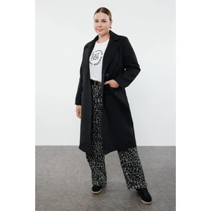 Trendyol Curve Black Pocket Flap Cachet Coat