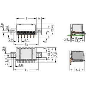 Konektor do DPS WAGO 2091-1430/005-000, 49.00 mm, pólů 10, rozteč 3.50 mm, 100 ks