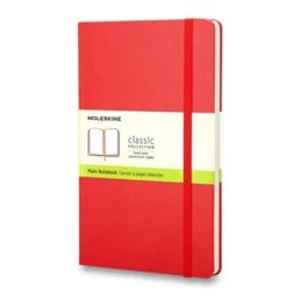 Moleskine - zápisník v tvrdých deskách - 9 × 14 cm, čistý, červený
