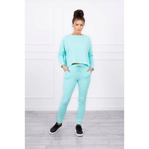 Set with oversized blouse mint