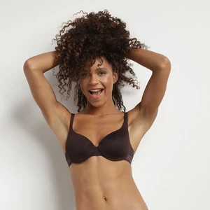 DIM INVISIFREE PADDED BRA - Women's smooth padded bra - brown