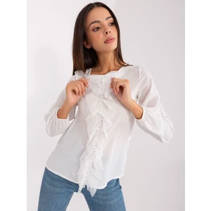 Ecru Women's Formal Blouse with Application