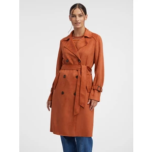 Orsay Brick Suede Trench Coat - Women