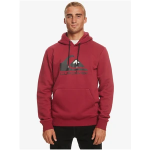 Burgundy Men's Quiksilver Big Logo Hoodie - Men's