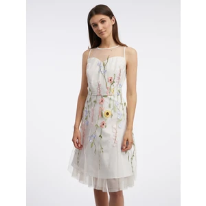 Orsay White Women's Flowered Knee Dress - Women