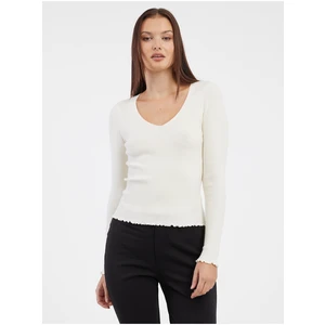 Women's cream sweater VERO MODA Evie - Women