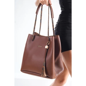 Capone Outfitters Shoulder Bag - Brown - Plain