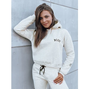 Women's tracksuit BODY, light beige Dstreet