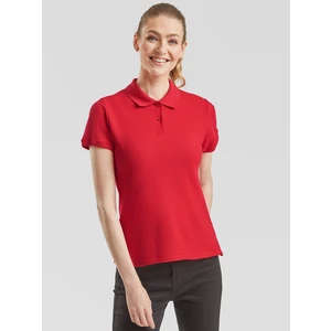 Polo Fruit of the Loom Red Women's T-shirt