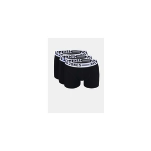 Jack&Jones 3 PACK - pánske boxerky JACSENSE 12081832 Black L