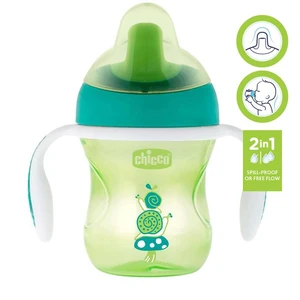 CHICCO Hrnček Training s držadlami 200 ml červený 6 m+