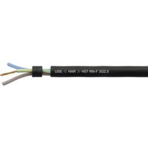 Vícežílový kabel Helukabel H07RN-F, 558446, 3 G 2.50 mm², černá, metrové zboží