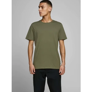 Jack&Jones Pánské triko JJEORGANIC BASIC TEE 12156101 Olive Night SLIM L