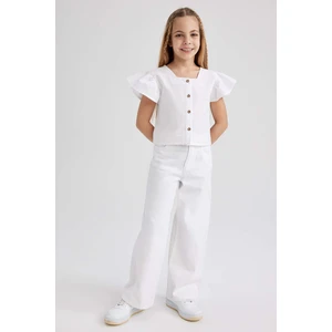 DEFACTO Girl Wide Leg Cotton Trousers