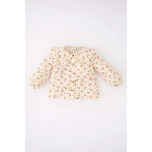 DEFACTO Baby Girls Big Collar Twill Long Sleeve Shirt