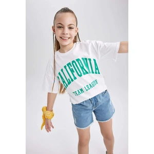 DEFACTO Girl Oversize Fit Short Sleeve T-Shirt