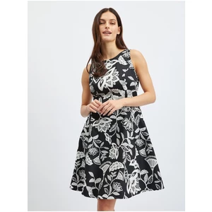 Orsay bielo-čierne dámske kvetované šaty - ženy
