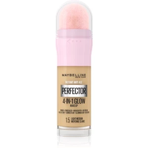 Maybelline Instant Age Rewind Perfector 4-in-1 Glow rozjasňující make-up pro přirozený vzhled odstín 1.5 Light Medium 20 ml