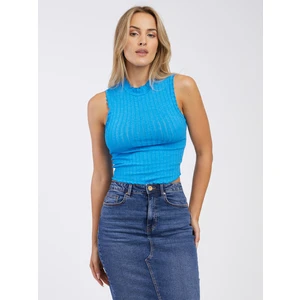 Blue Womens Ribbed Top ONLY Duster - Women