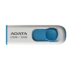 32GB USB ADATA C008  bílo/modrá (potisk)