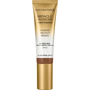 Max Factor Miracle Second Skin hydratačný krémový make-up SPF 20 odtieň 12 Neutral Deep 30 ml