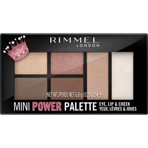 Rimmel Mini Power Palette paletka pre celú tvár odtieň 03 Queen 6.8 g