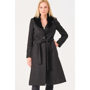 Z6671 DEWBERRY WOMEN'S COAT-BLACK