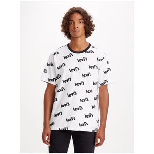 Levi's Bílé pánské vzorované tričko Levi's® Poster - Pánské