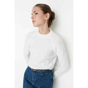 Trendyol Sweater - Ecru - Regular fit