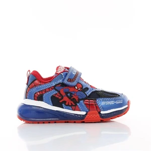 Red-blue boys' sneakers with glowing sole Geox Bayonyc - Boys