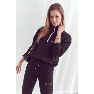 Women's black monochrome sports set