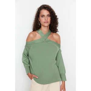 Trendyol Sweater - Green - Regular fit