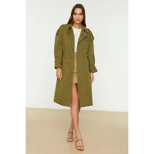 Trendyol Trench Coat - Khaki - Double-breasted