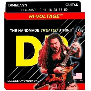 DR Strings HI-VOLTAGE DIMEBAG DARRELL - Nickel Plated Electric Guitar Strings: Light to Heavy 9-50