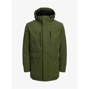 Khaki parka s kapucí Jack & Jones Bach - Pánské