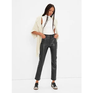 GAP Artificial Leather Slim High Rise Trousers - Women