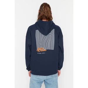 Trendyol Sweatshirt - Dark blue - Oversize