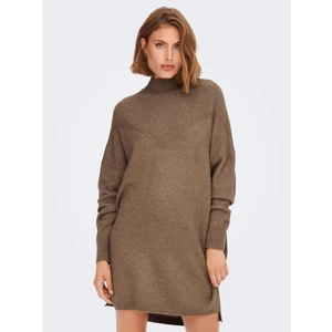 ONLY Dámske šaty ONLSILLY Relaxed Fit 15273713 Brown Lentil Melange S