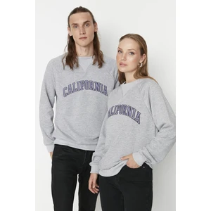 Trendyol Sweatshirt - Gray - Oversize